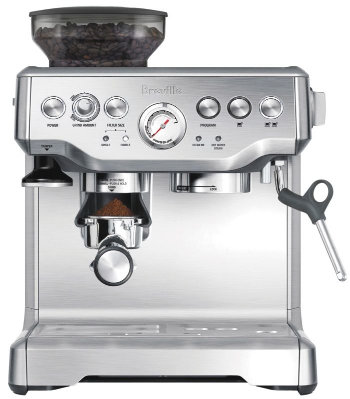 Breville Barista Express Pump Espresso Coffee Machine - Brushed Stainless Steel BES870BSS