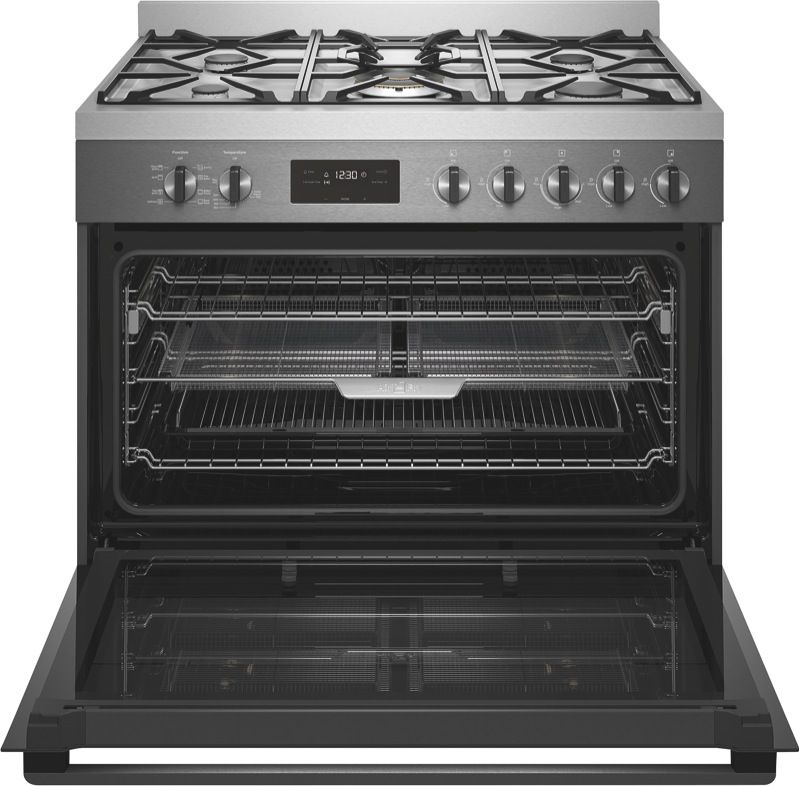 Westinghouse - 90cm Dual Fuel Freestanding Cooker - Dark Stainless Steel - WFE916DSD