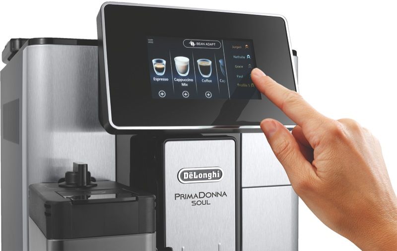 DeLonghi - Primadonna Soul Fully Automatic Coffee Machine - Stainless Steel - ECAM61075MB