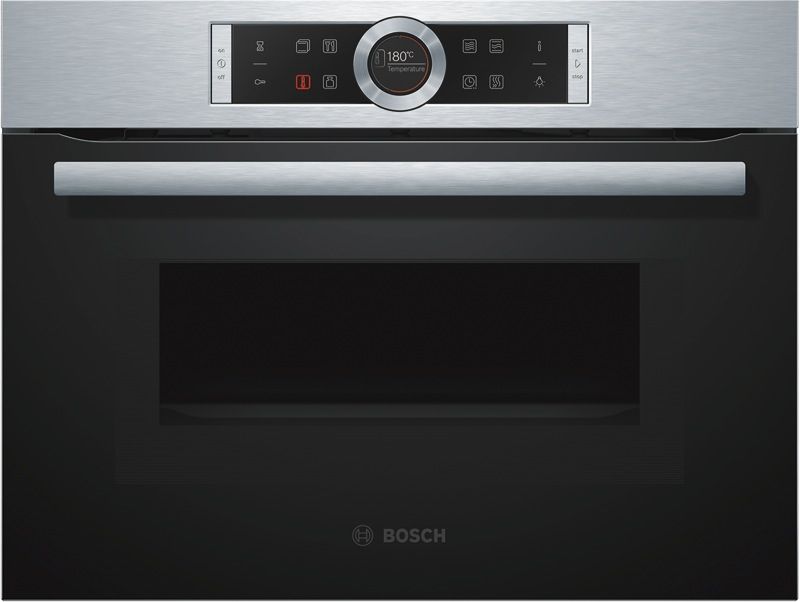 Bosch - 45L 900W Built-In Combi Microwave - Stainless Steel - CMG633BS1B
