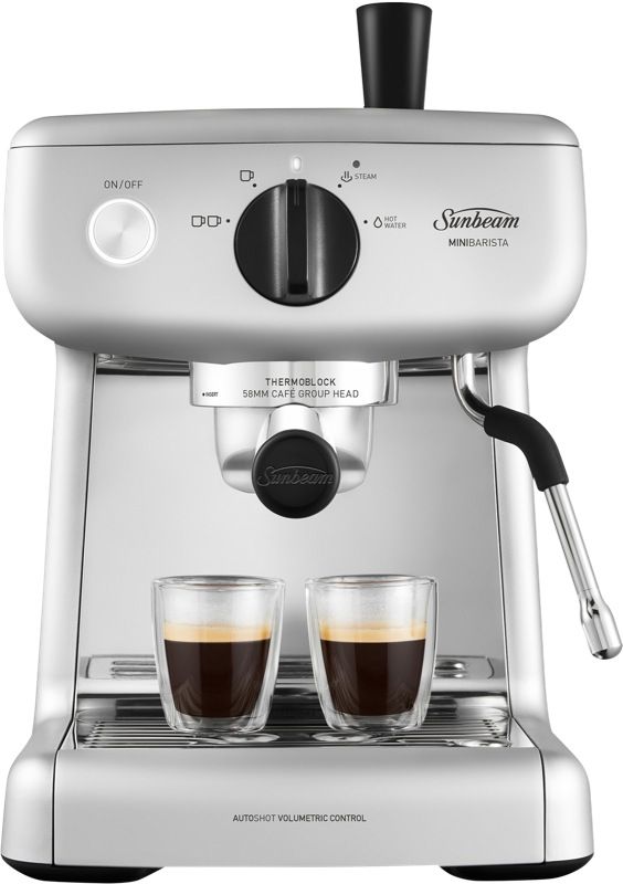Sunbeam - Mini Barista Pump Espresso Coffee Machine - Silver - EM4300S