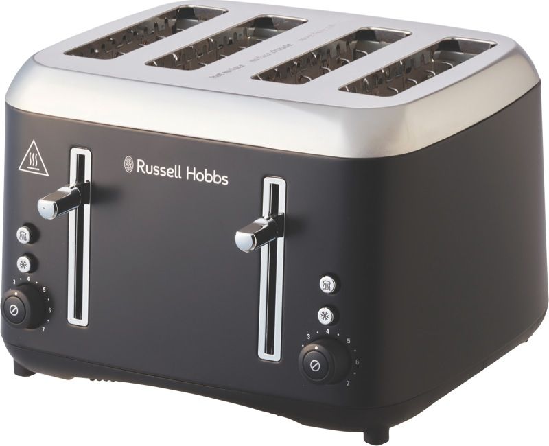 Russell Hobbs - Addison 4 Slice Toaster - Matte Black - RHT514BLK