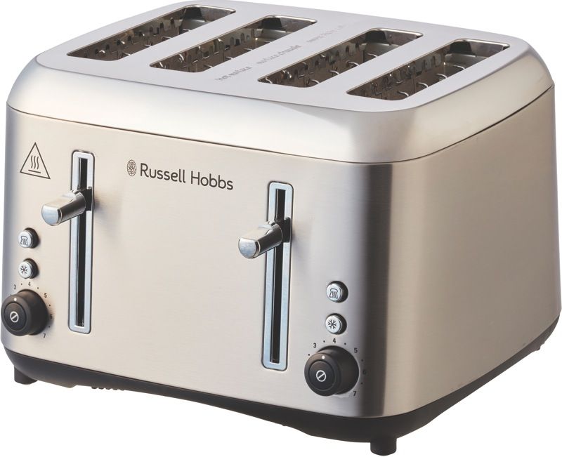 Russell Hobbs - Addison 4 Slice Toaster - Brushed Stainless Steel - RHT514BRU