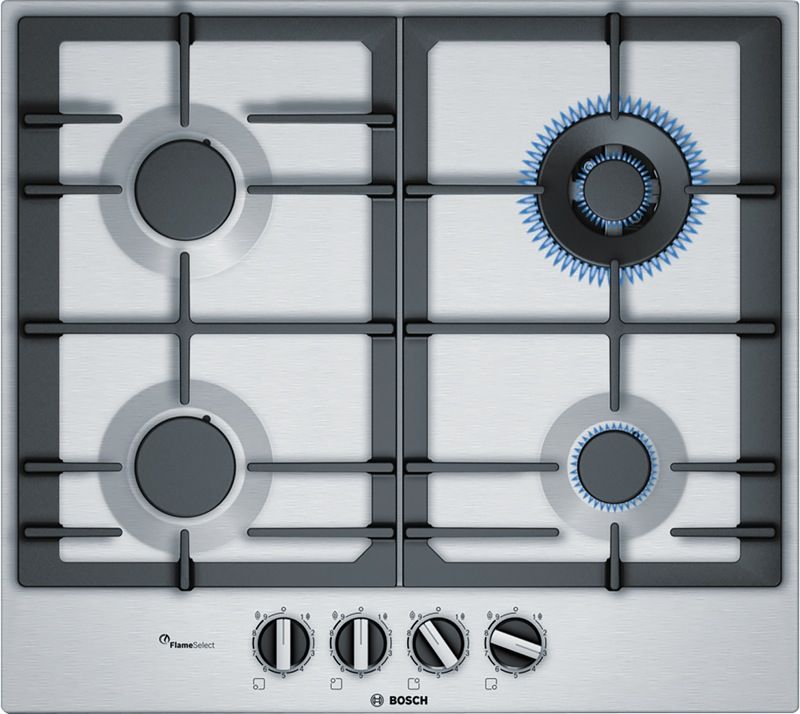 Bosch - 60cm Gas Cooktop - Stainless Steel - PCH6A5B90A