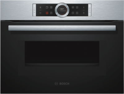 Bosch - 45L 900W Built-In Combi Microwave - Stainless Steel - CMG633BS1B