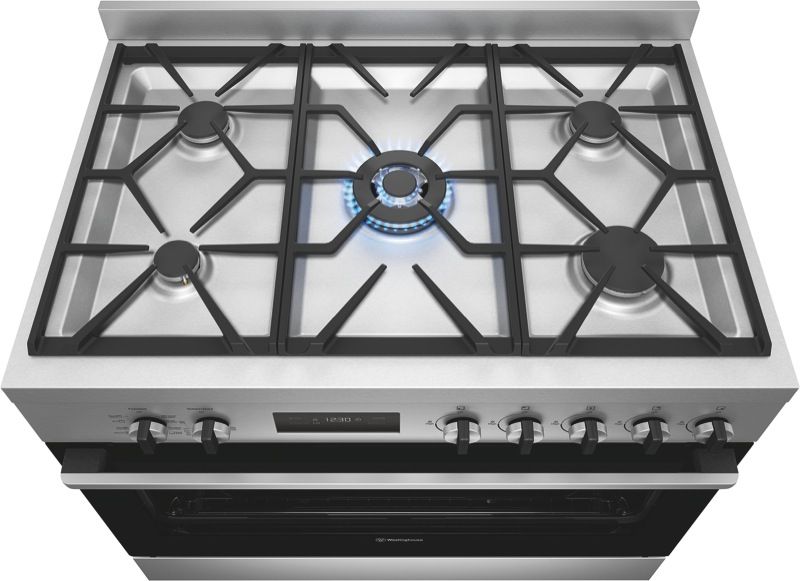 Westinghouse - 90cm Dual Fuel Freestanding Cooker - Stainless Steel - WFE915SD
