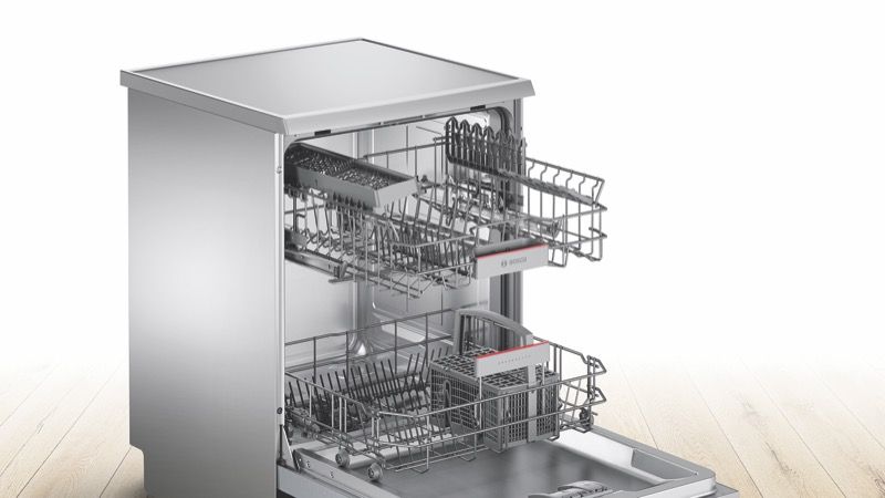 Bosch - 60cm Freestanding Dishwasher – Silver Inox - SMS4HTI01A