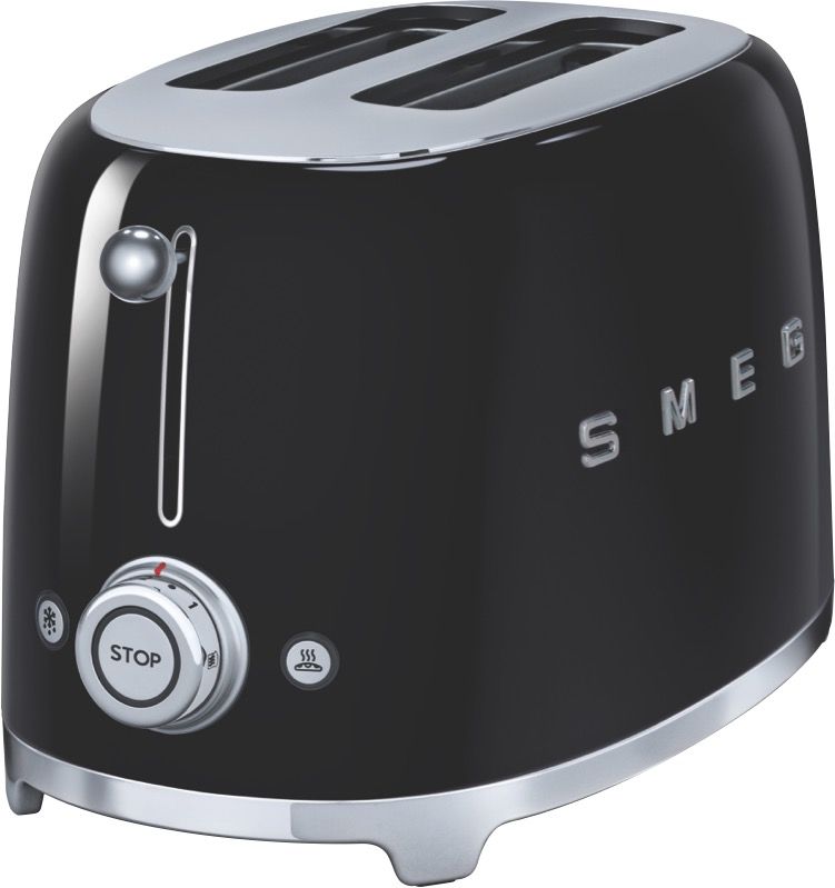 Smeg - Retro Style 2 Slice Toaster - Black - TSF01BLAU