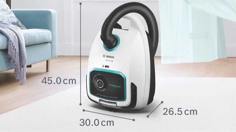 Bosch - Series 6 ProHygienic Bagged Vacuum Cleaner – White - BGL6HYGAU