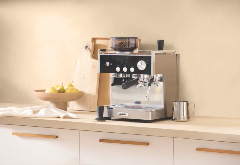 Sunbeam - Origins Pump Espresso Coffee Machine – Silver Black - EMM7300SS