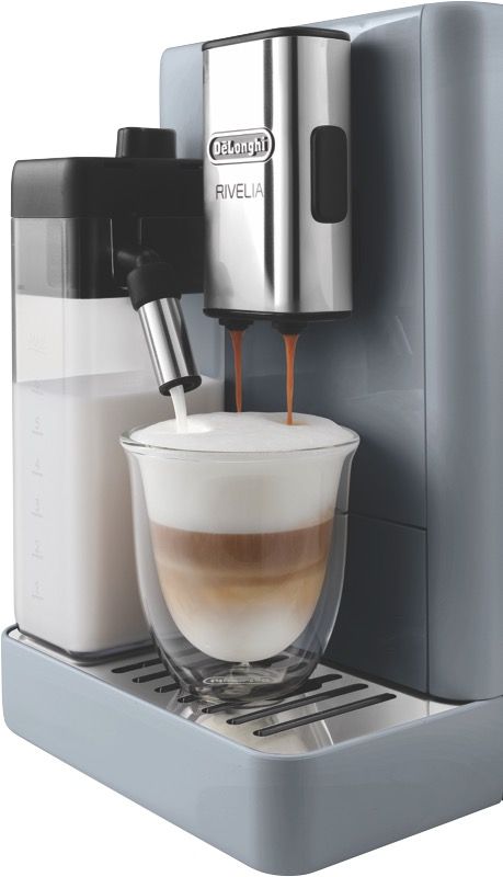 DeLonghi - Rivelia Fully Automatic Coffee Machine - Pebble Grey - EXAM44055G