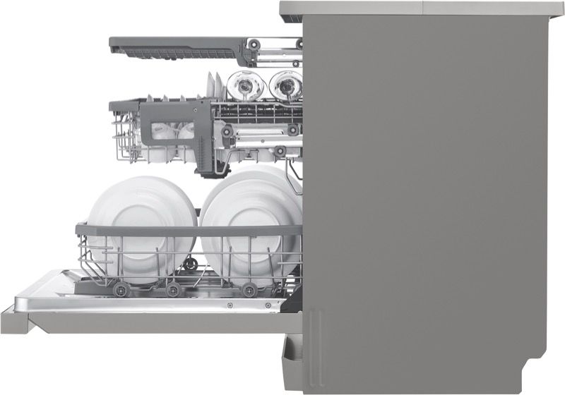 LG - 60cm Freestanding Dishwasher - Platinum Steel - XD3A25PS
