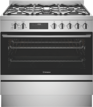 Westinghouse - 90cm Dual Fuel Freestanding Cooker - Stainless Steel - WFE9515SD