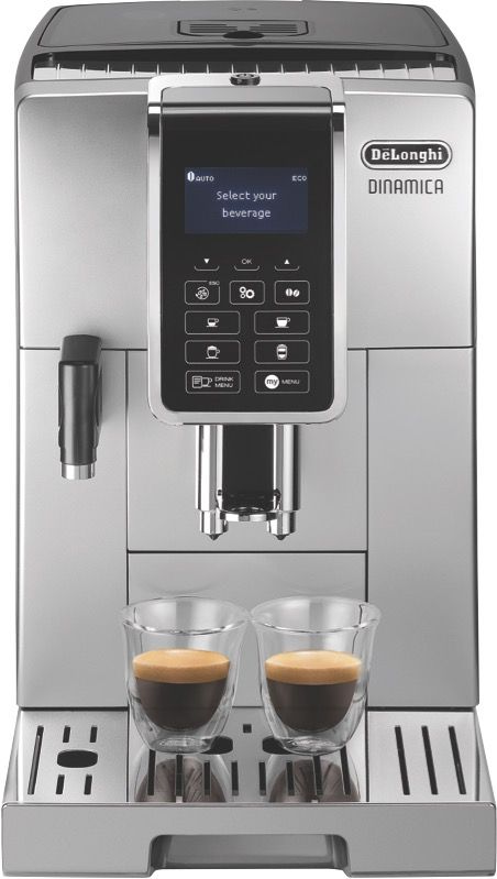 DeLonghi - Dinamica Fully Automatic Coffee Machine – Silver & Black - ECAM35055SB