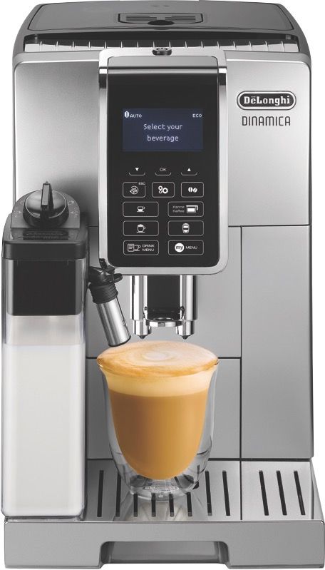 DeLonghi - Dinamica Fully Automatic Coffee Machine – Silver & Black - ECAM35055SB