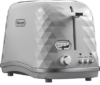 DeLonghi Brillante 2 Slice Toaster - White CTJX2003W