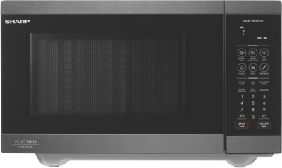 Sharp - 26L 900W Inverter Flatbed Microwave - Black Stainless - SM267FHBS