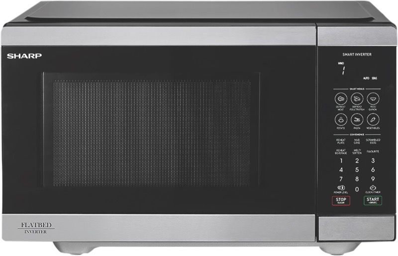 Sharp - 26L 900W Inverter Flatbed Microwave - Stainless Steel - SM267FHST