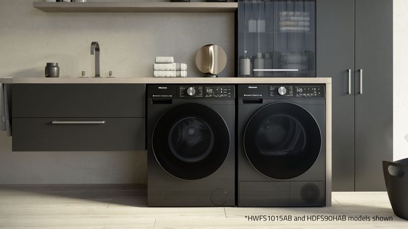 Hisense - 8kg Front Load Washing Machine - Charcoal Black - HWFS1015AB