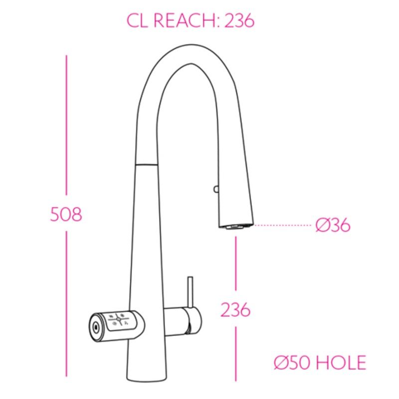 Zip - HydroTap G5 BCHA Celsius Plus All-In-One Pull Out Tap - Chrome - H5X784Z00AU
