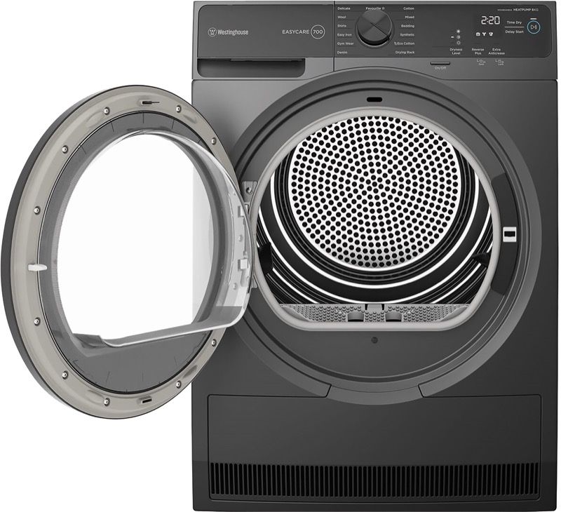 Westinghouse - 8kg Heat Pump Dryer - Grey - WDH804N8SA
