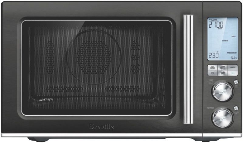 Breville - 32L 1100W Built-In Combi Microwave - Black Stainless Steel - BMO870BST