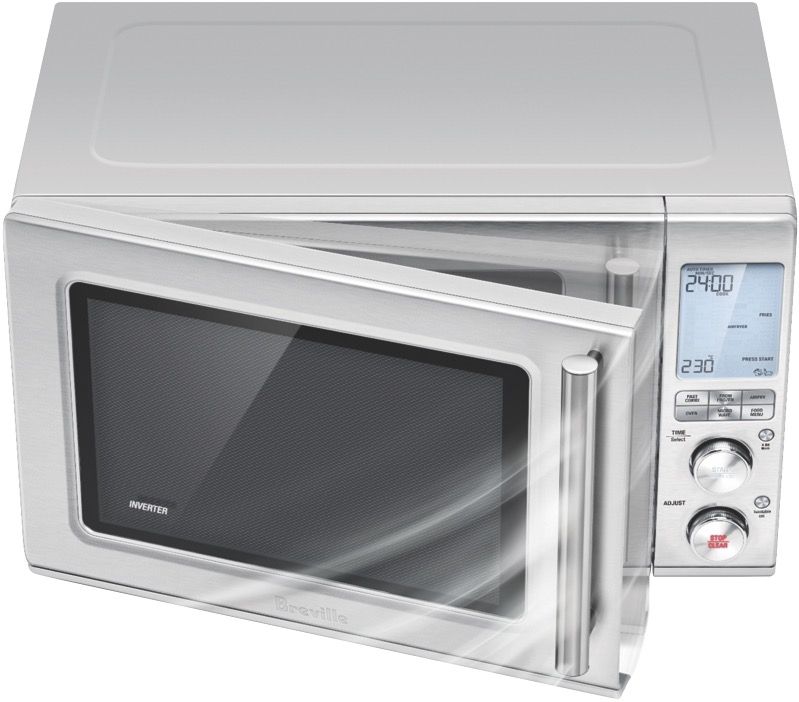 Breville - 32L 1100W Convection Microwave – Brushed Stainless Steel - BMO870BSS4JAN1