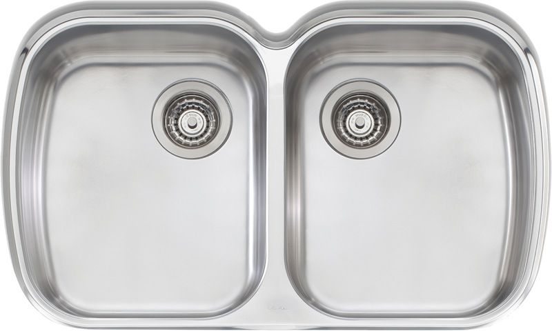  - Monet Double Bowl Undermount Sink - Stainless Steel - MO70U