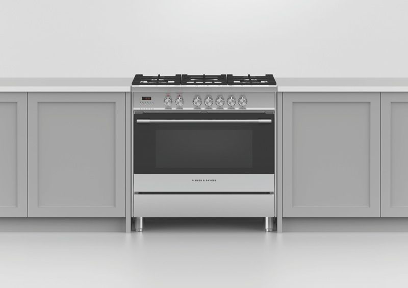 Fisher & Paykel - 90cm Dual Fuel Freestanding Cooker - Stainless Steel - OR90SCG1X1