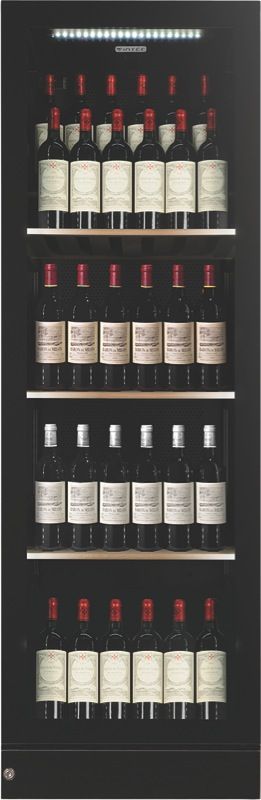  - 198 Bottle Multi Zone Wine Cellar - Black Glass - V190SG2EBK