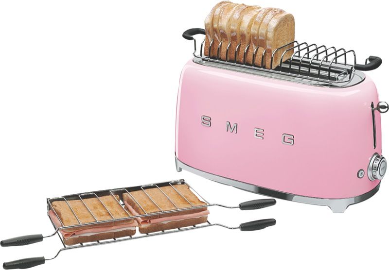 Smeg - Retro Style 4 Slice Toaster - Pink - TSF02PKAU