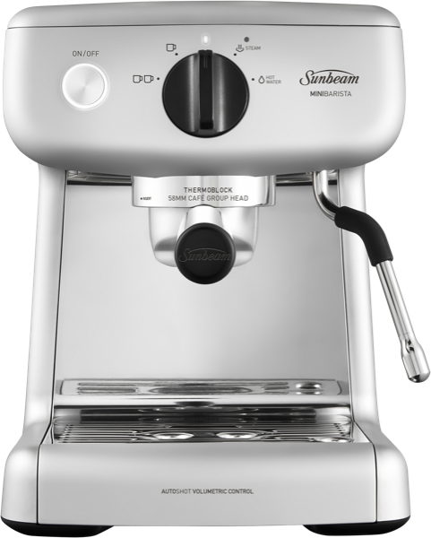 Sunbeam Mini Barista Pump Espresso Coffee Machine - Silver EM4300S