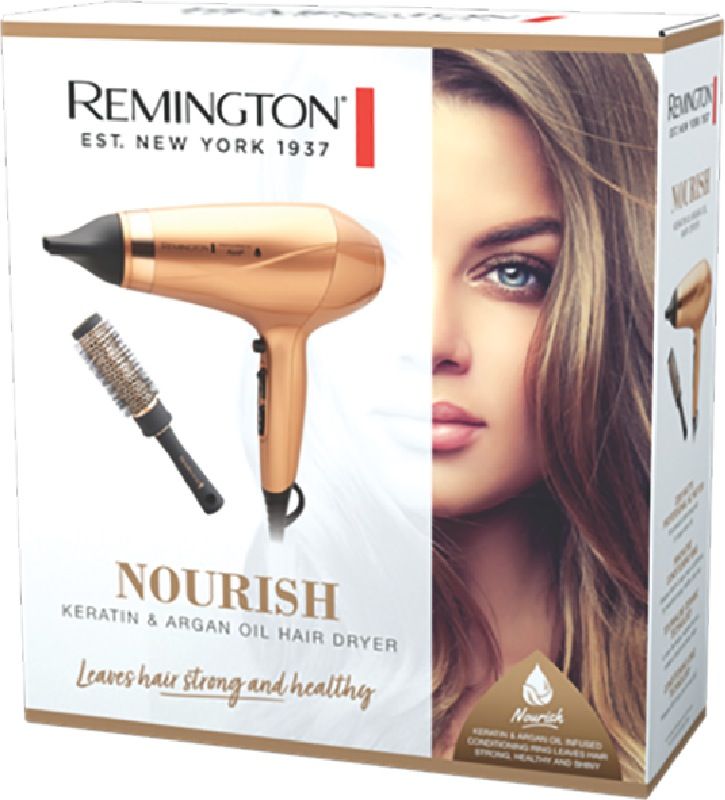 Remington - Keratin & Argan Oil Nourish Hair Dryer - Gold - AC8820AU