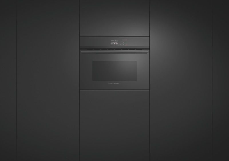 Fisher & Paykel - 60cm Built-In Combi Microwave Oven - Black - OM60NDBB1