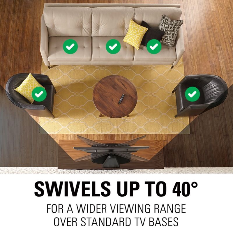 Sanus - Universal Swivel Stand for 32″ - 60″ TVs - WSTV1B2