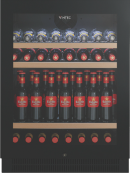 Vintec - 100 Beer Bottle Beverage Centre - Black Glass - VBS050SBBX