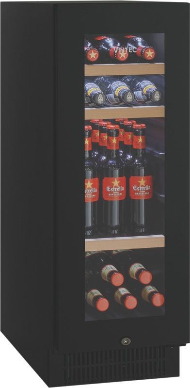 Vintec - 48 Beer Bottle Beverage Centre - Black Glass - VBS020SBBX