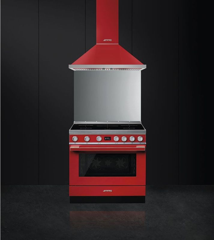  - 90cm Portofino Pyrolytic Freestanding Cooker - Coral Red - CPF9IPR