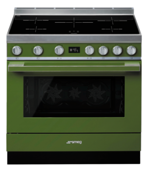 Smeg - 90cm Portofino Pyrolytic Freestanding Cooker - Olive Green - CPF9IPOG