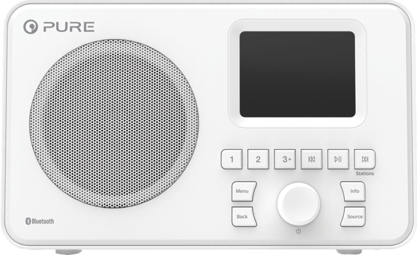 Pure Elan One Portable Digital Radio with Bluetooth – White 248311