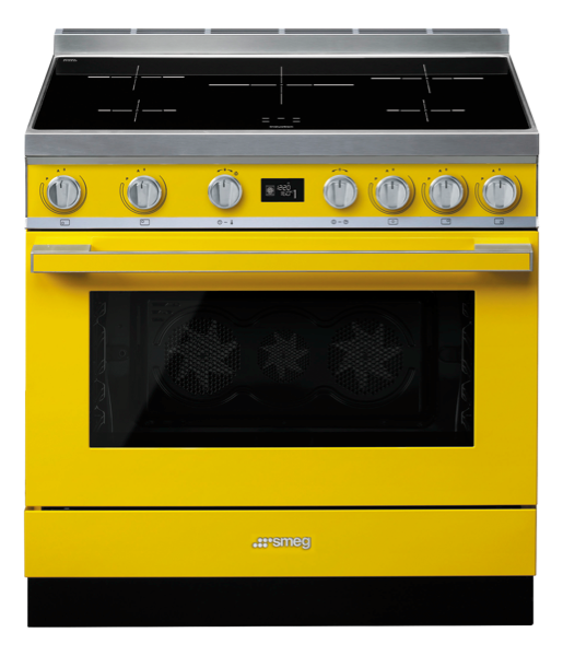 Smeg 90cm Portofino Pyrolytic Freestanding Cooker - Sunshine Yellow CPF9IPYW