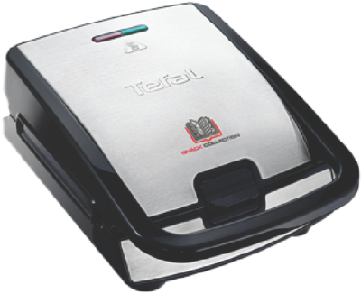Tefal - Snack Collection 2-Slice Sandwich Press - Stainless & Black - SW852