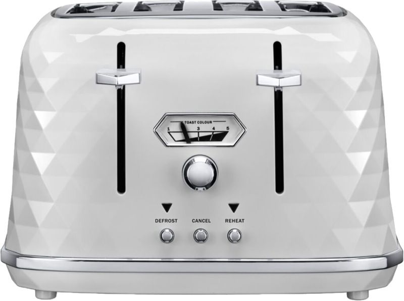  - Brillante 4 Slice Toaster - White - CTJX4003W