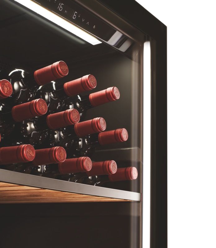 Vintec - 126 Bottle Multi Zone Wine Cabinet - Borderless Black Glass - VWM198PBAR