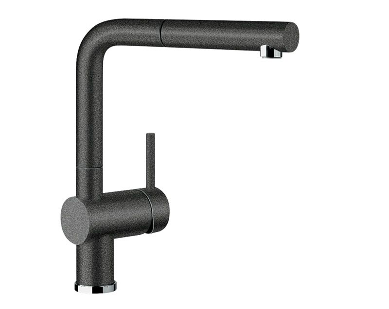 Blanco - Linuss Single Lever Pull Out Mixer Tap - Anthracite - LINUSSA