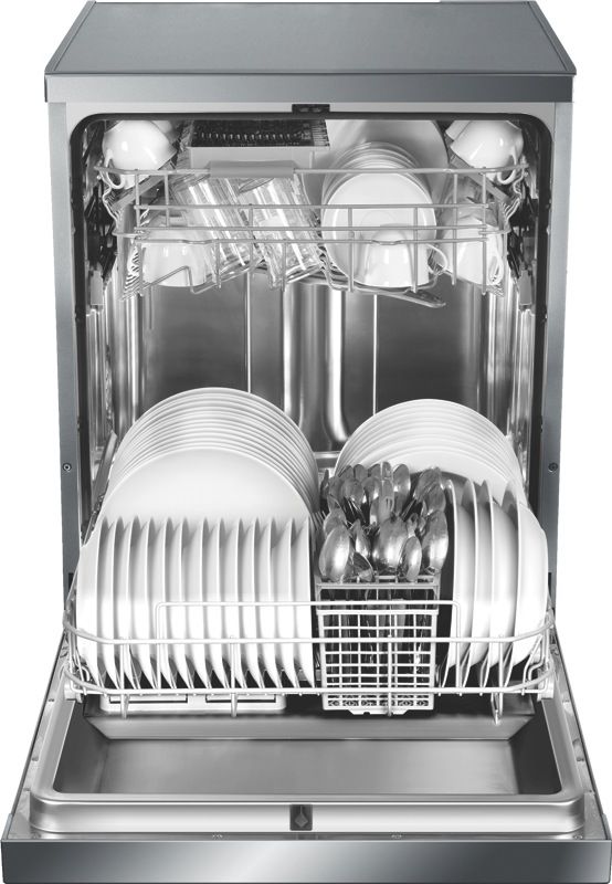 Haier - 60cm Freestanding Dishwasher - Silver - HDW15V2S2