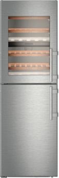Liebherr - 279L Freestanding Freezer & Wine Cellar - Stainless Steel - SWTNES4265LH