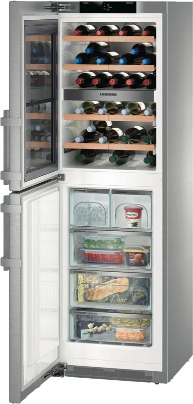 Liebherr 279L Freestanding Freezer & Wine Cellar - Stainless Steel SWTNES4265