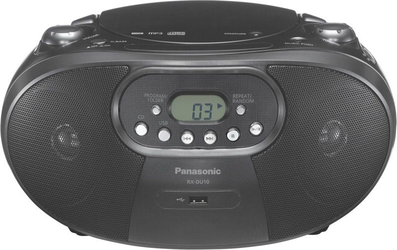 Panasonic - Portable CD Radio - Black - RXDU10GNK