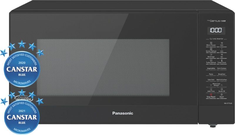 Panasonic - 44L 1100W Inverter Microwave - Black - NNST75LBQPQ